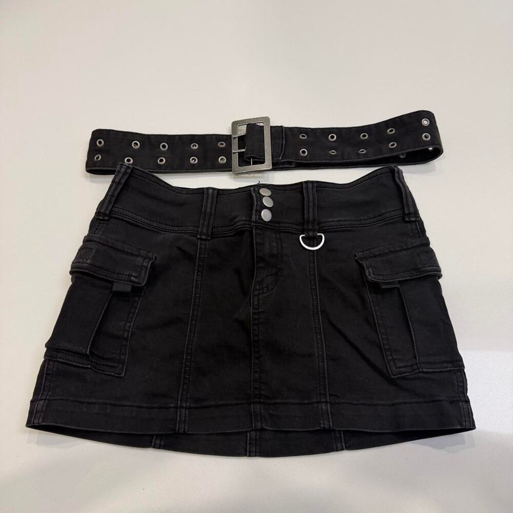 Urban outfitters black cargo mini
